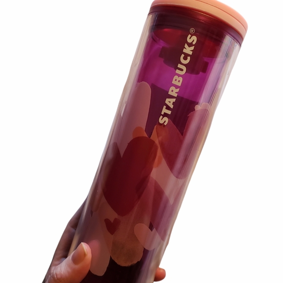 NWT Rare Starbucks Pink Heart Valentine Tumbler - Picture 3 of 7